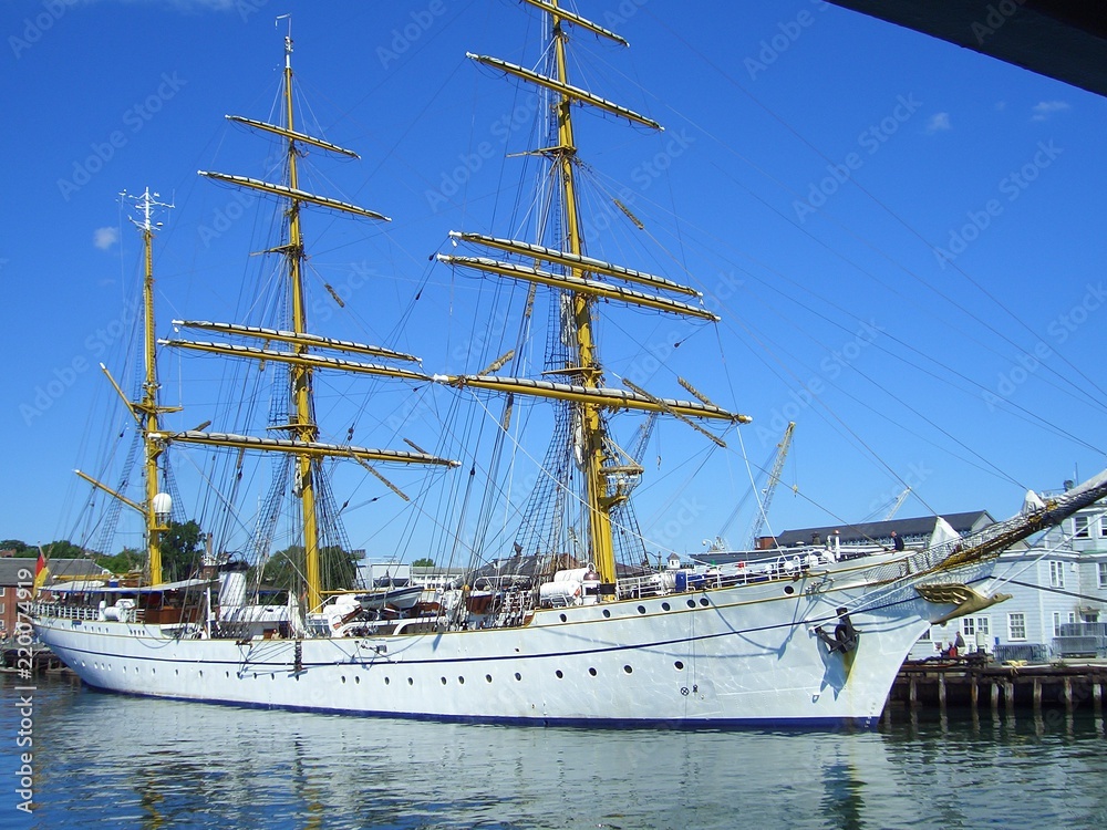 Gorch Fock in Boston Harbor, Boston, Massachusetts, New England, USA Gorch Fock in Boston Harbor, Boston, Massachusetts, New England, USA