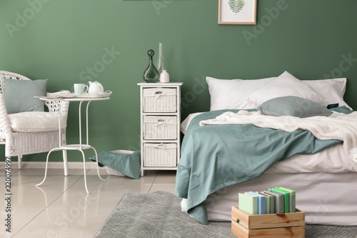 Stylish interior of room wi...