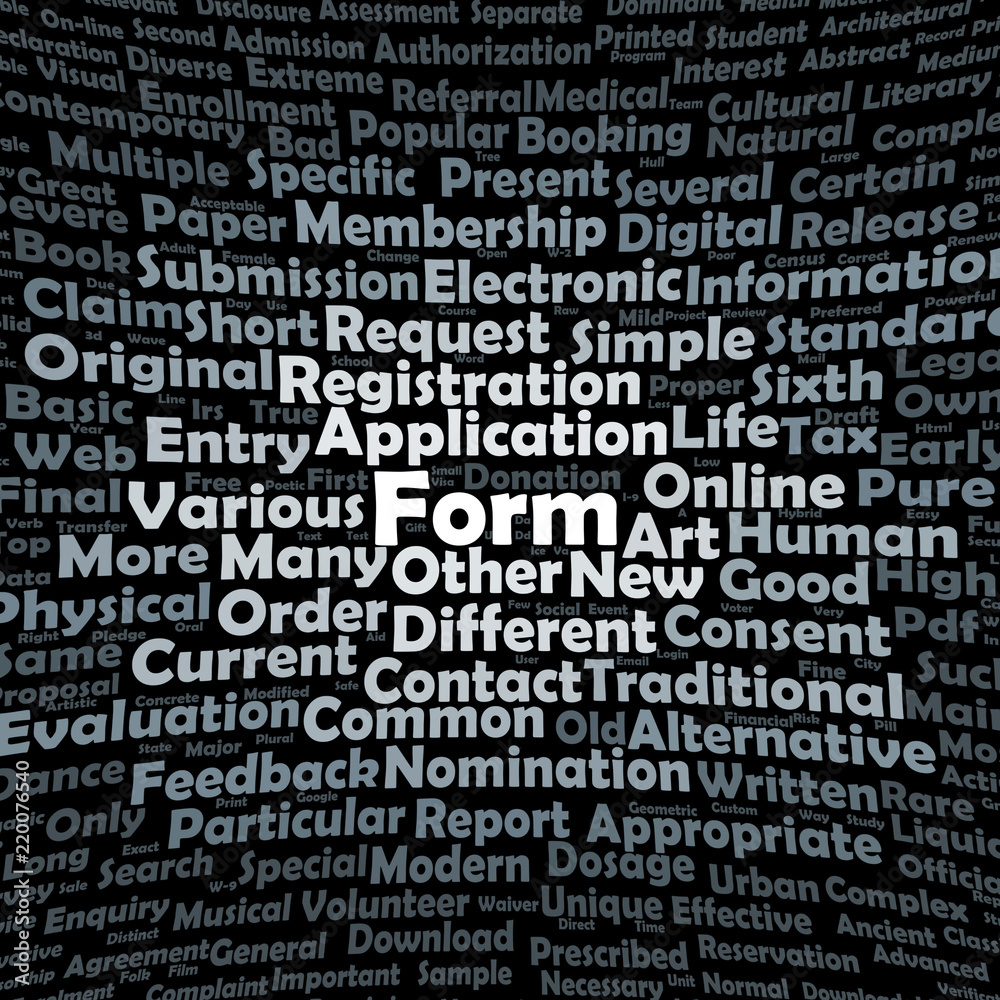 Form word cloud