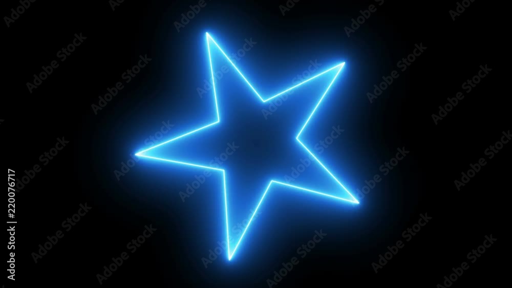 4K Star on blue fire spin on black background. Copy space for text or logo. 4K Star on blue fire spin on black background. Copy space for text or logo.