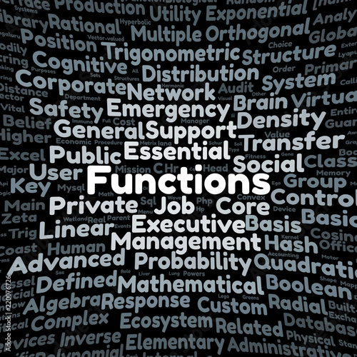 Functions word cloud