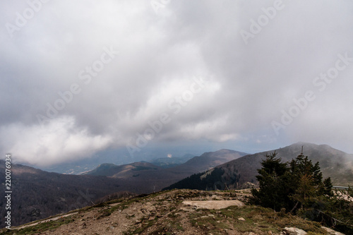 View of National Park of Montseny, Catalonia, from the top