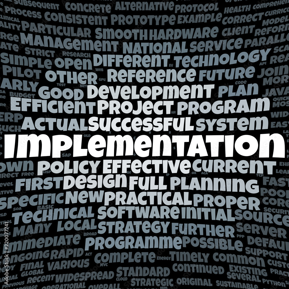 Implementation word cloud Implementation word cloud