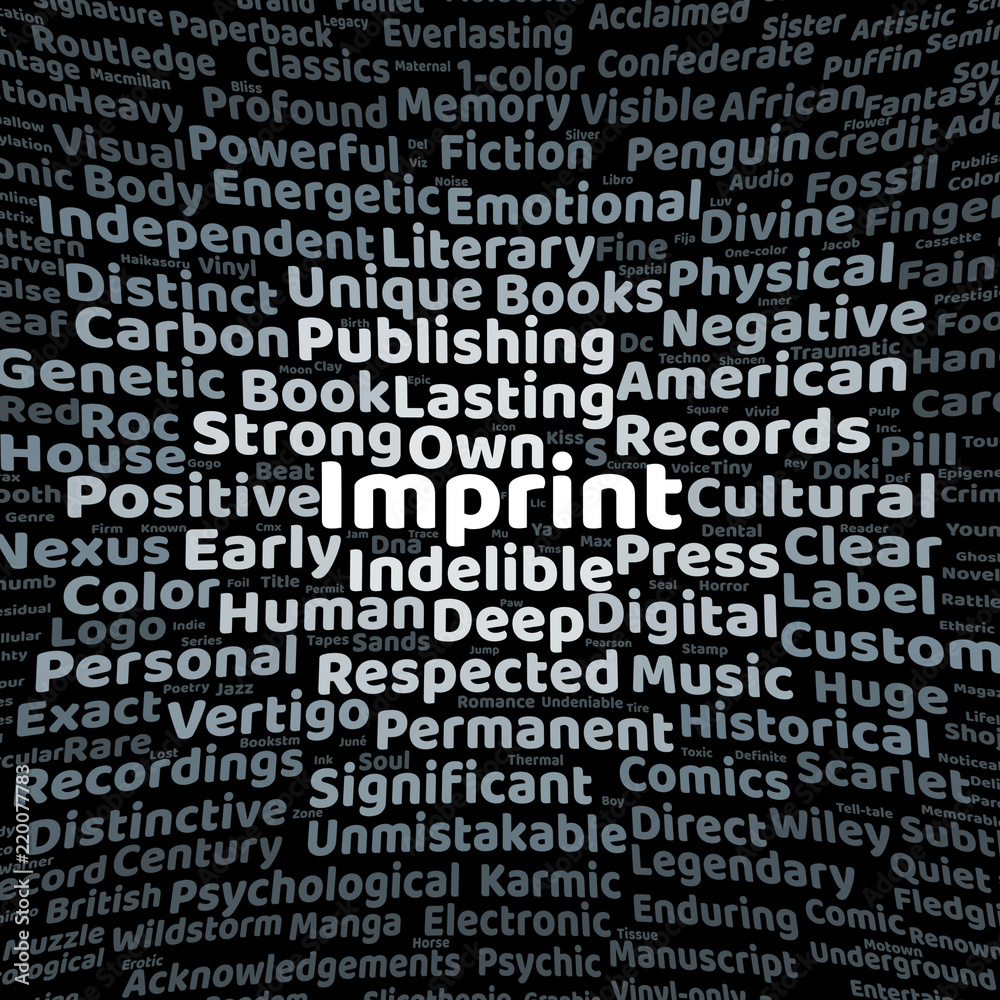 Imprint word cloud Imprint word cloud