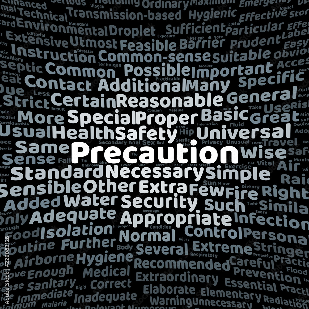 Precaution word cloud Precaution word cloud