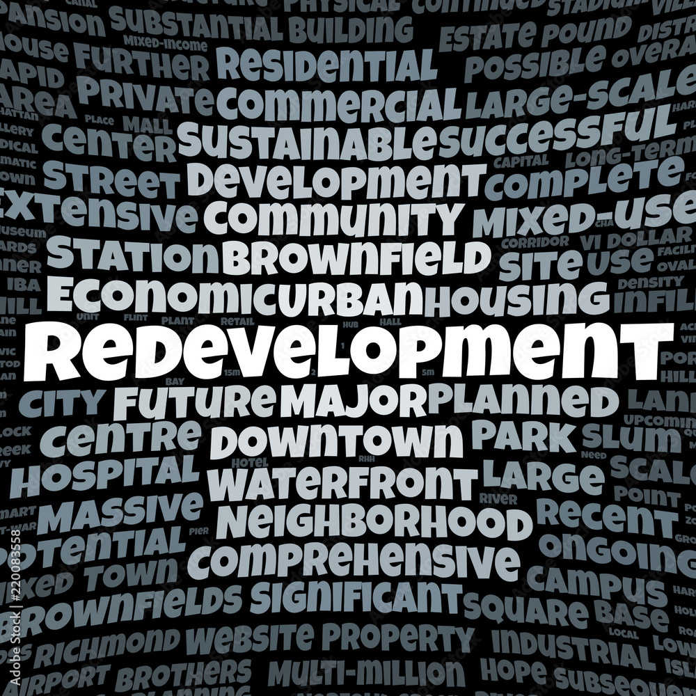 Redevelopment word cloud Redevelopment word cloud