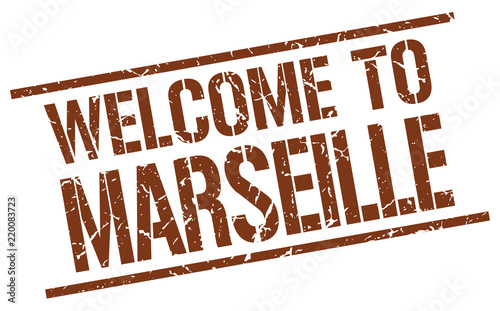 welcome to Marseille stamp