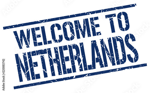 welcome to Netherlands stamp