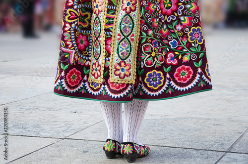 Detail of one of the folk costume of Zamora, Spain