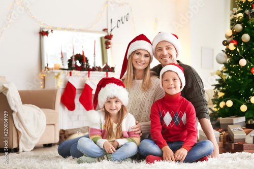 Portrait of happy family in...