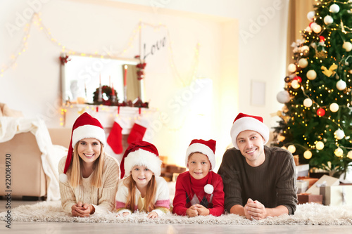 Portrait of happy family in...