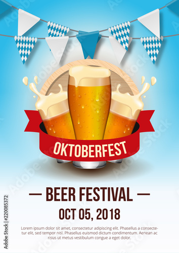 Oktoberfest festival background. Vector illustration