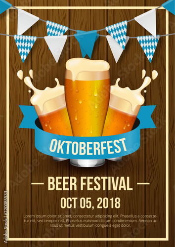 Oktoberfest festival background. Vector illustration