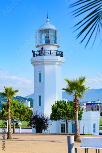 Lighthouse in Batumi, Georgian resort city and port at Black Sea © Oleksii Fadieiev