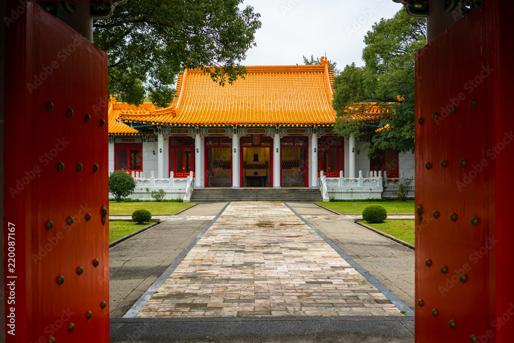 Obraz premium Front view of New Taipei city Martyr s shrine in Tamsui Taipei Taiwan