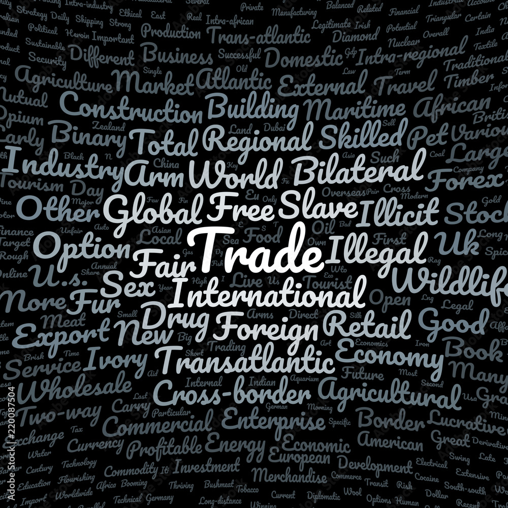 Trade word cloud Trade word cloud