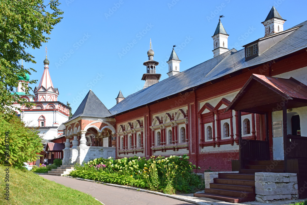 The mansion in the Savvino-Storozhevsky monastery was built for the Queen Maria Miloslavskaya — the first wife of Tsar Alexei Romanov in 1652-1654. Russia, Zvenigorod, August 2018