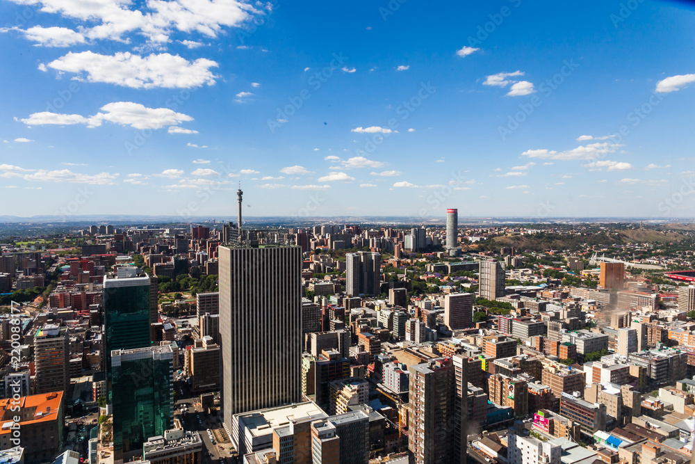 Fototapeta premium Budynki w mieście Johannesburg Gauteng w RPA
