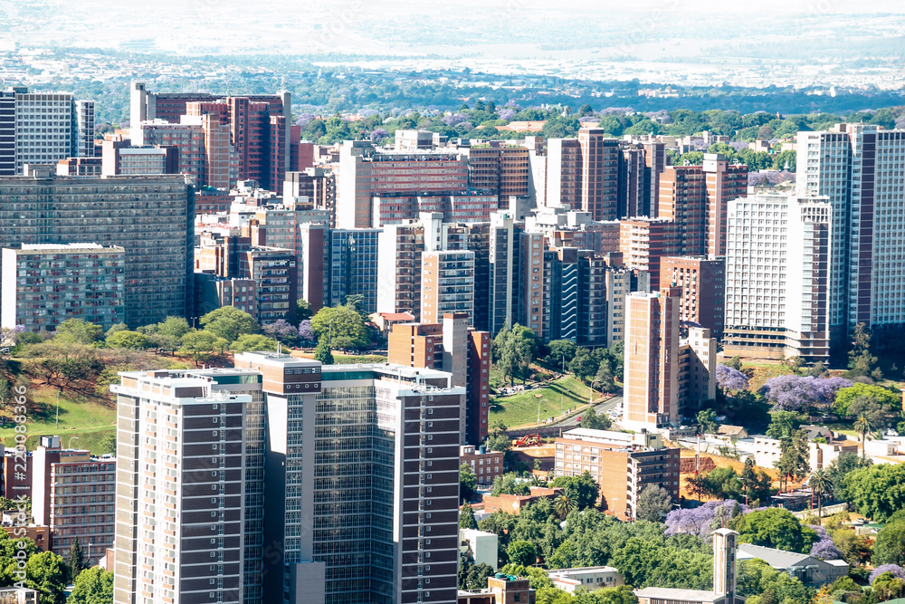 Naklejka premium Buildings in the city of Johannesburg Gauteng, South Africa