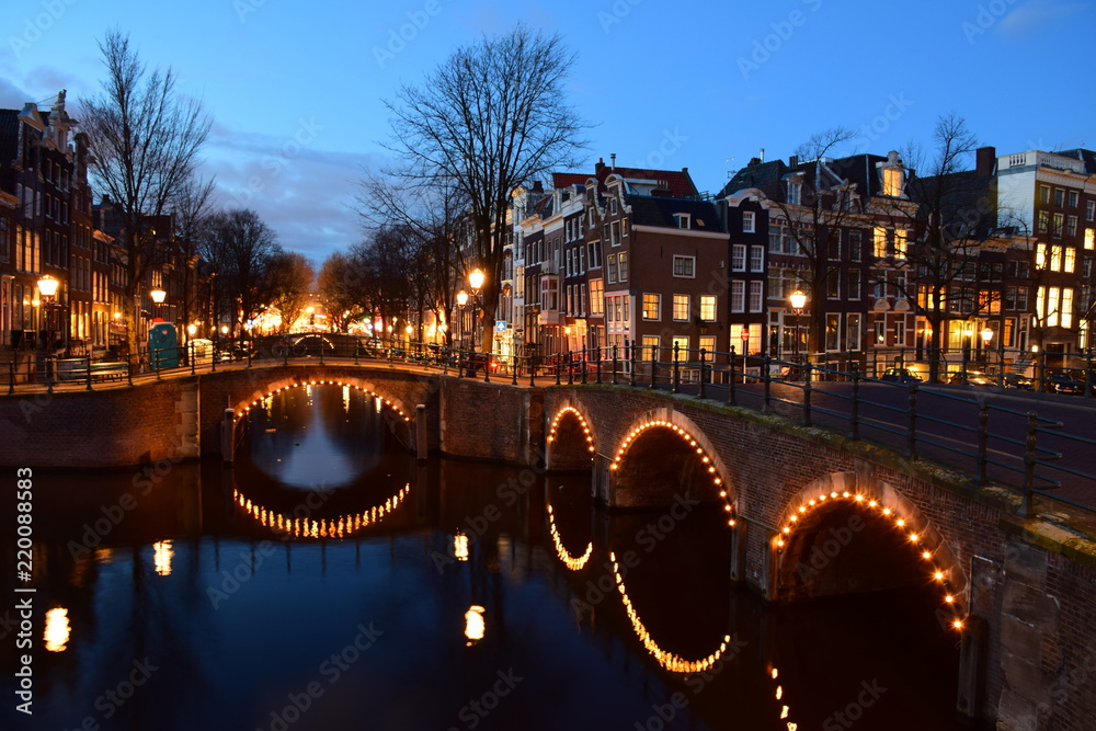 night, water, river, city, reflection, architecture, canal, amsterdam, sky, building, sunset, evening, lights, cityscape, bridge, europe, landscape, travel, boat, town, harbor, dusk, tourism, sea, urb