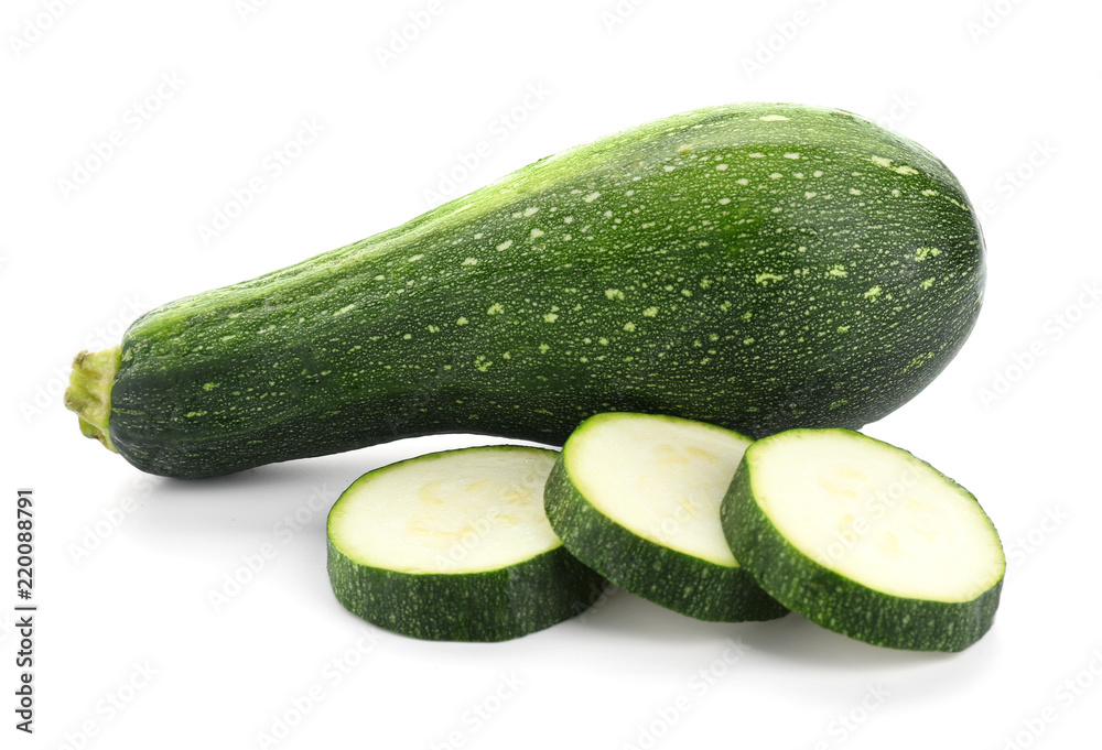 Fresh zucchinis isolated on white Fresh zucchinis isolated on white