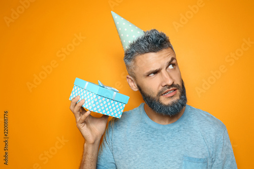 Portrait of emotional man w...