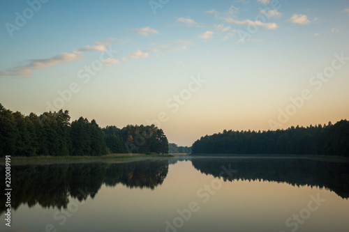 Fototapeta Naklejka Na Ścianę i Meble -  Wydminskie lake in Wydminy, Masuria, Poland