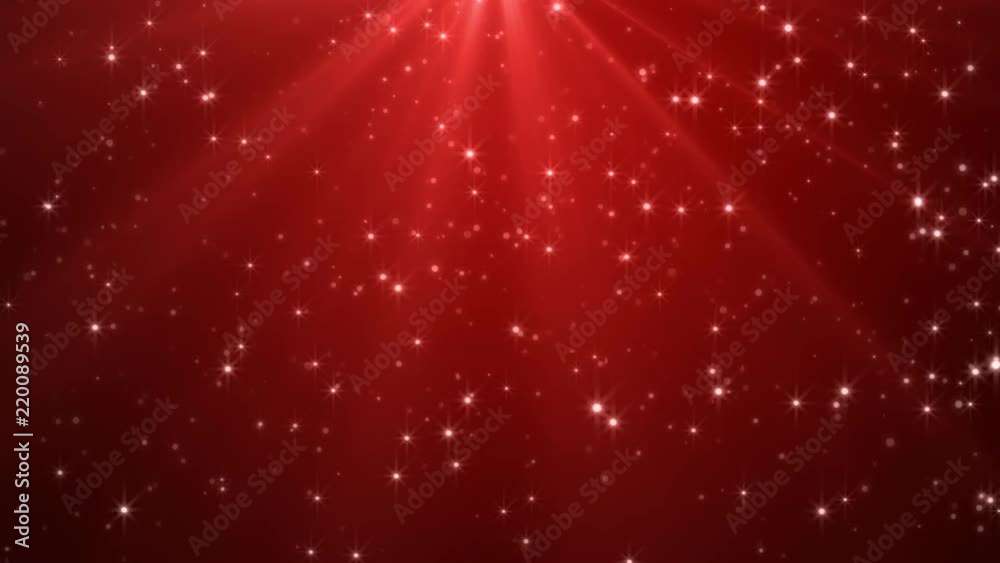 red background sparkling stars