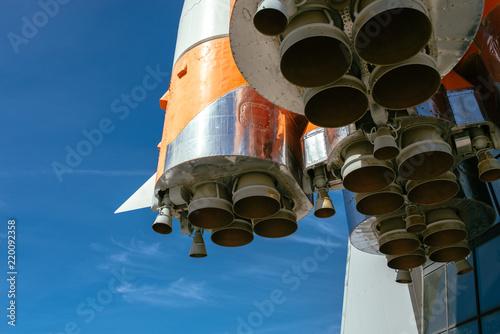 The engine of a space rocket