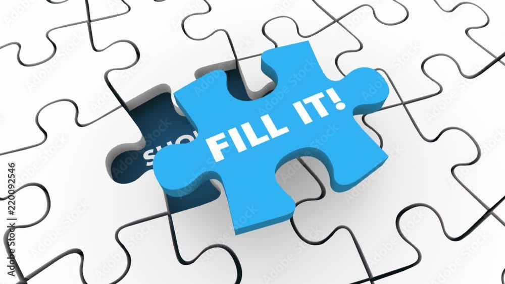 Shortfall Fill It Budget Money Puzzle 3d Animation Shortfall Fill It Budget Money Puzzle 3d Animation