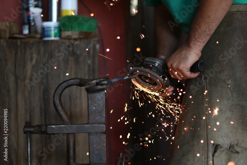 Horse Ferrier working