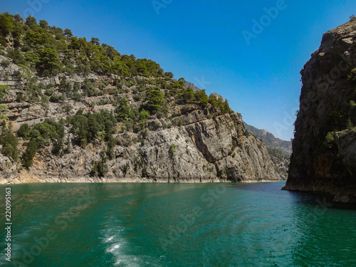 Turquoise lake and mountains. Turkish Green Canyon   © ironstuffy