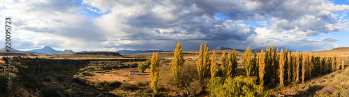 Canvas Print Clouds forming over the mountains in the Karoo, South Africa.