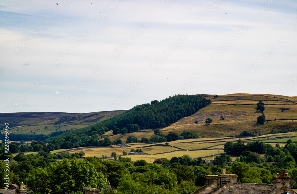 The view from the English town of Reeth in the Yourkshire Dales The view from the English town of Reeth in the Yourkshire Dales