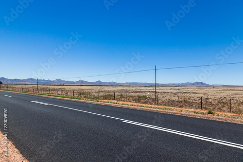 Long straight and open roads of the Karoo, South Africa.
