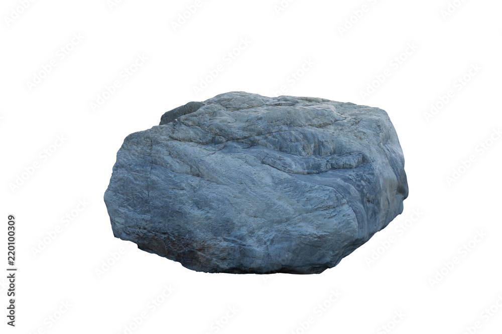 Obraz premium Cliff stone located part of the mountain rock isolated on white background.