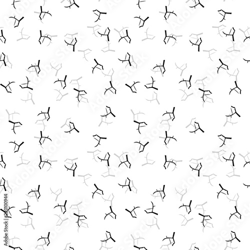 Elegant black seamless pattern with chaotic cracks in black, grey and white colors
