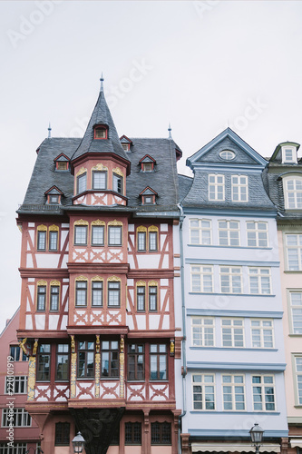 beautiful colorful buildings in Frankfurt, Germany