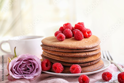 Delicious stack of chocolat...