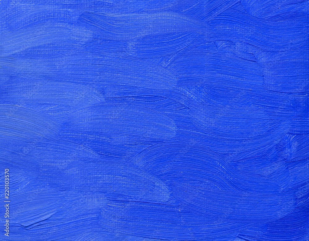 Oil painting on canvas. Clean and solid blue - purple background with rough texture of brush strokes.