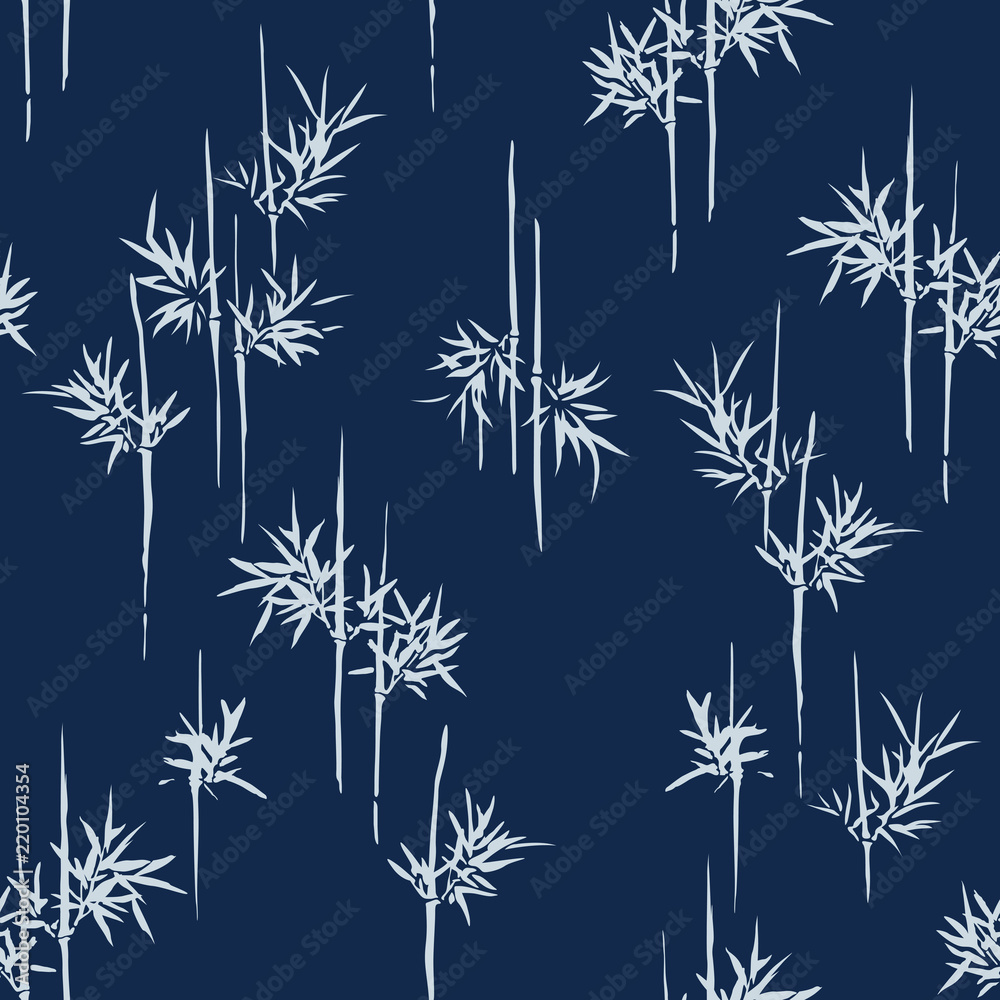 Japanese blue bamboo pattern Japanese blue bamboo pattern