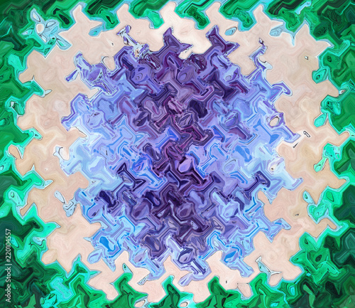 Watercolor painting and digital technology. Colorful shiny clean and solid abstract background with a wavy pattern. Motives of transparent magic liquid waves, ripples and movements.
