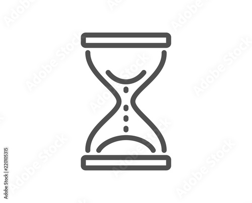 Time hourglass line icon