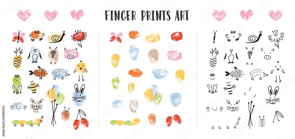 colourful fingerprints