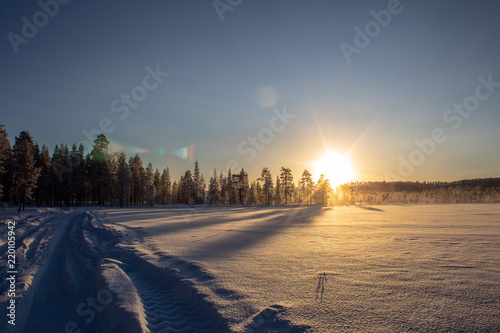 ice landscape finland lapland