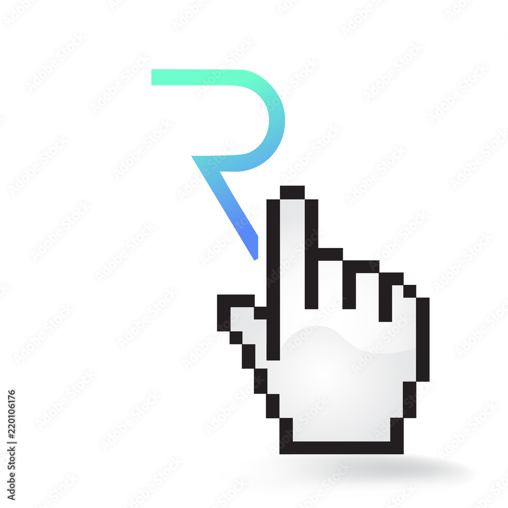 Request Network Cryptocurrency Coin Sign Hand Cursor Click Isolated Request Network Cryptocurrency Coin Sign Hand Cursor Click Isolated