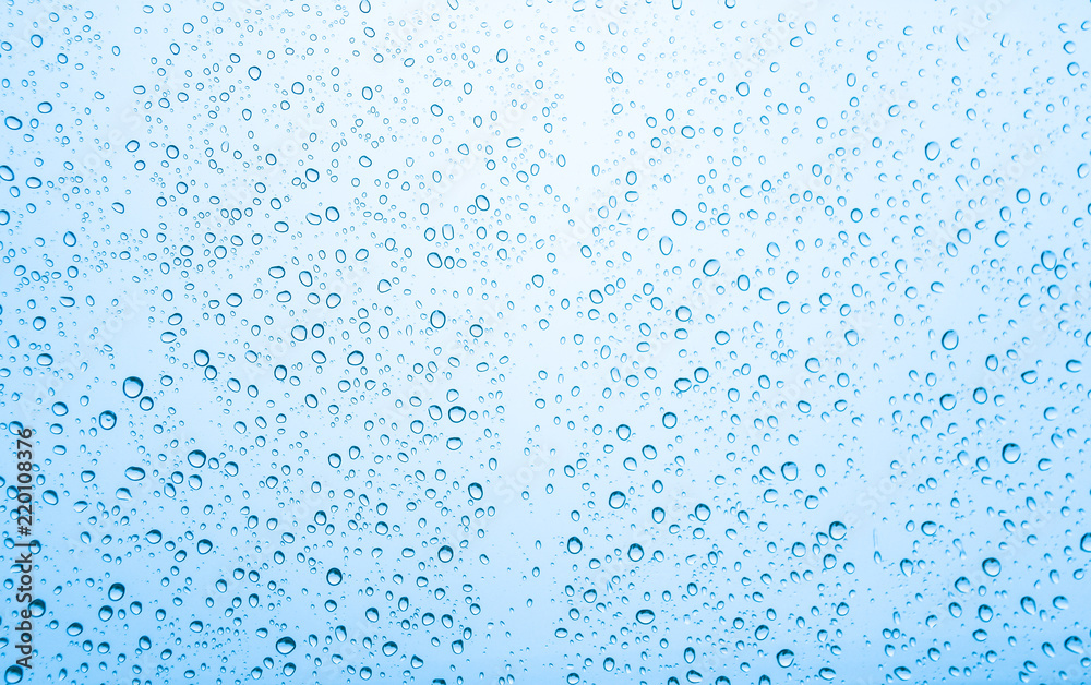 Water drops on glass, rain drop