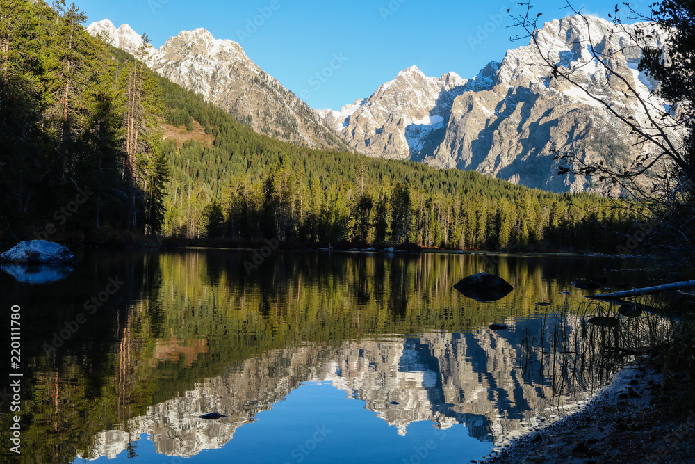 Mountains Reflecting in Lake 
