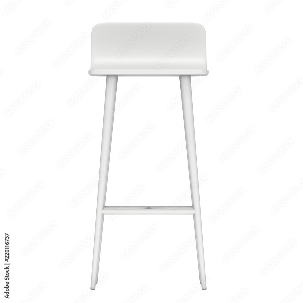 Bar stool furniture 3d render isolated on white. High chair. Bar interior design. Bar stool furniture 3d render isolated on white. High chair. Bar interior design.