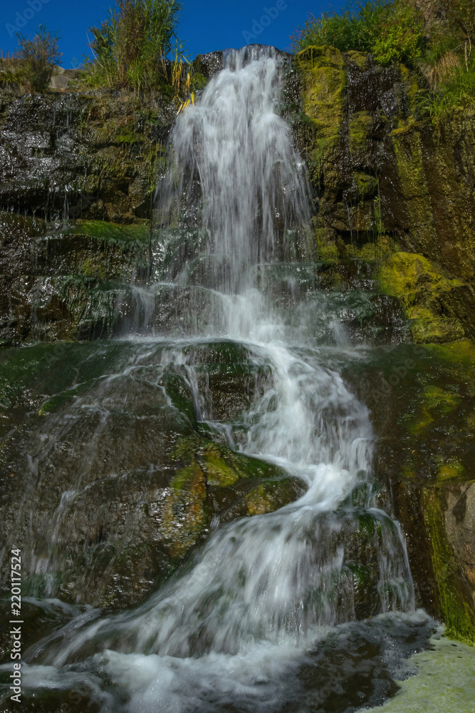 Waterfall in Kryvyi Rih at Karachuni dam